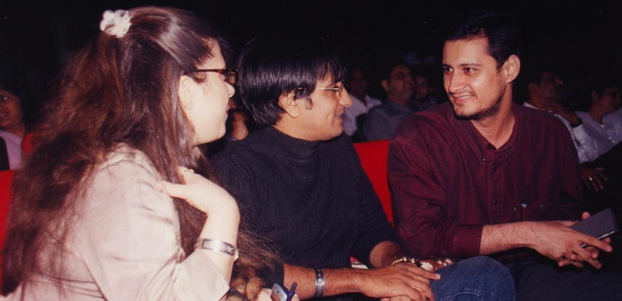 A file picture of Delnaaz and Rajev Paul with Dale Bhagwagar in happier times
